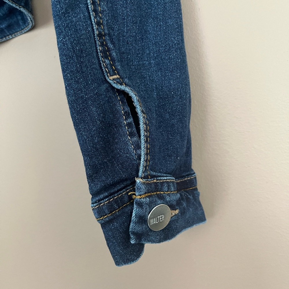 {W118 by Walter Baker} Denim Jean Jacket in Blue - Womens XS - Picture 7 of 9